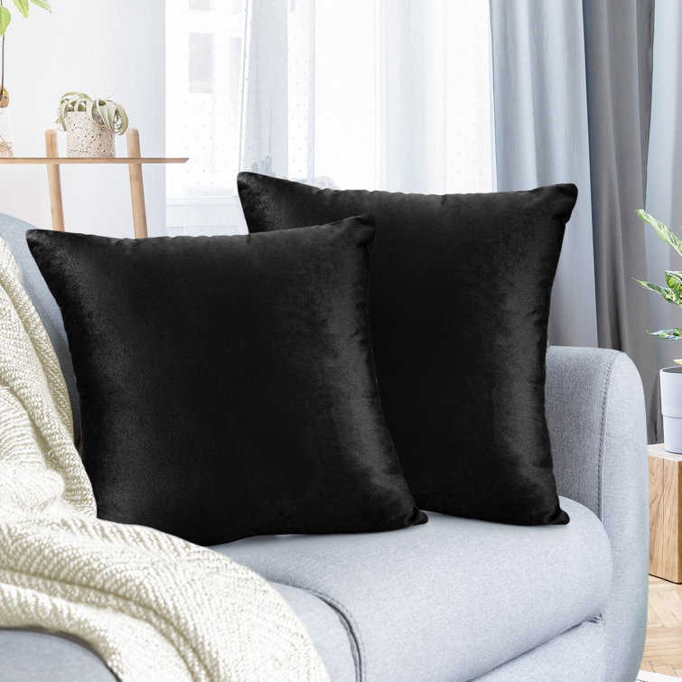 Black velvet pillow discount covers